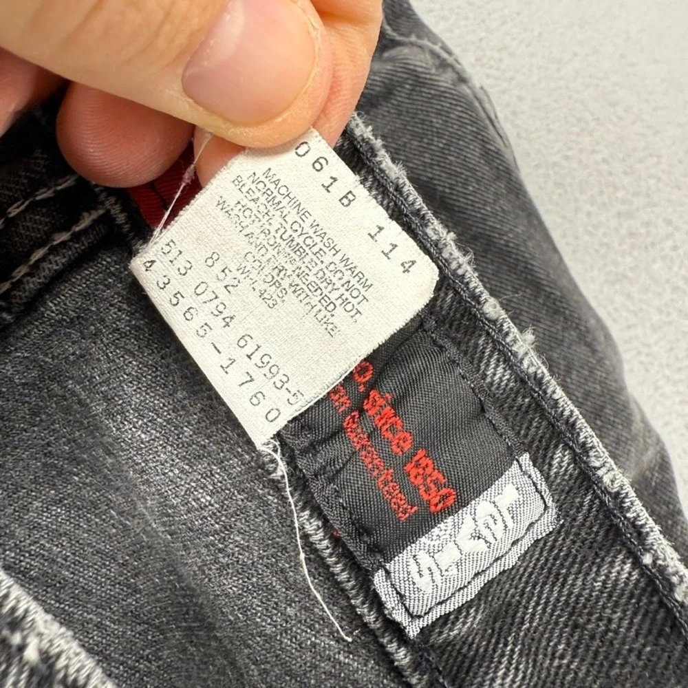 Vintage Levis Jeans Mens 31x30 Fits 28x29 Black SilverTab Loose Baggy Taper 90s